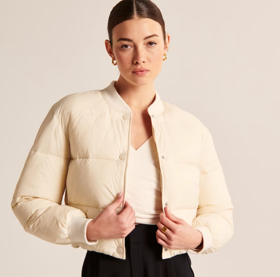 Abercrombie and Fitch Cropped Bomber Jacket