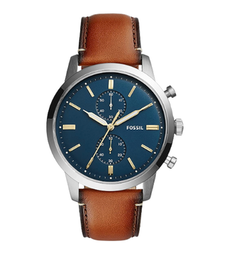 Fossil Townsman Watch with Chronograph Display and Genuine Leather Band