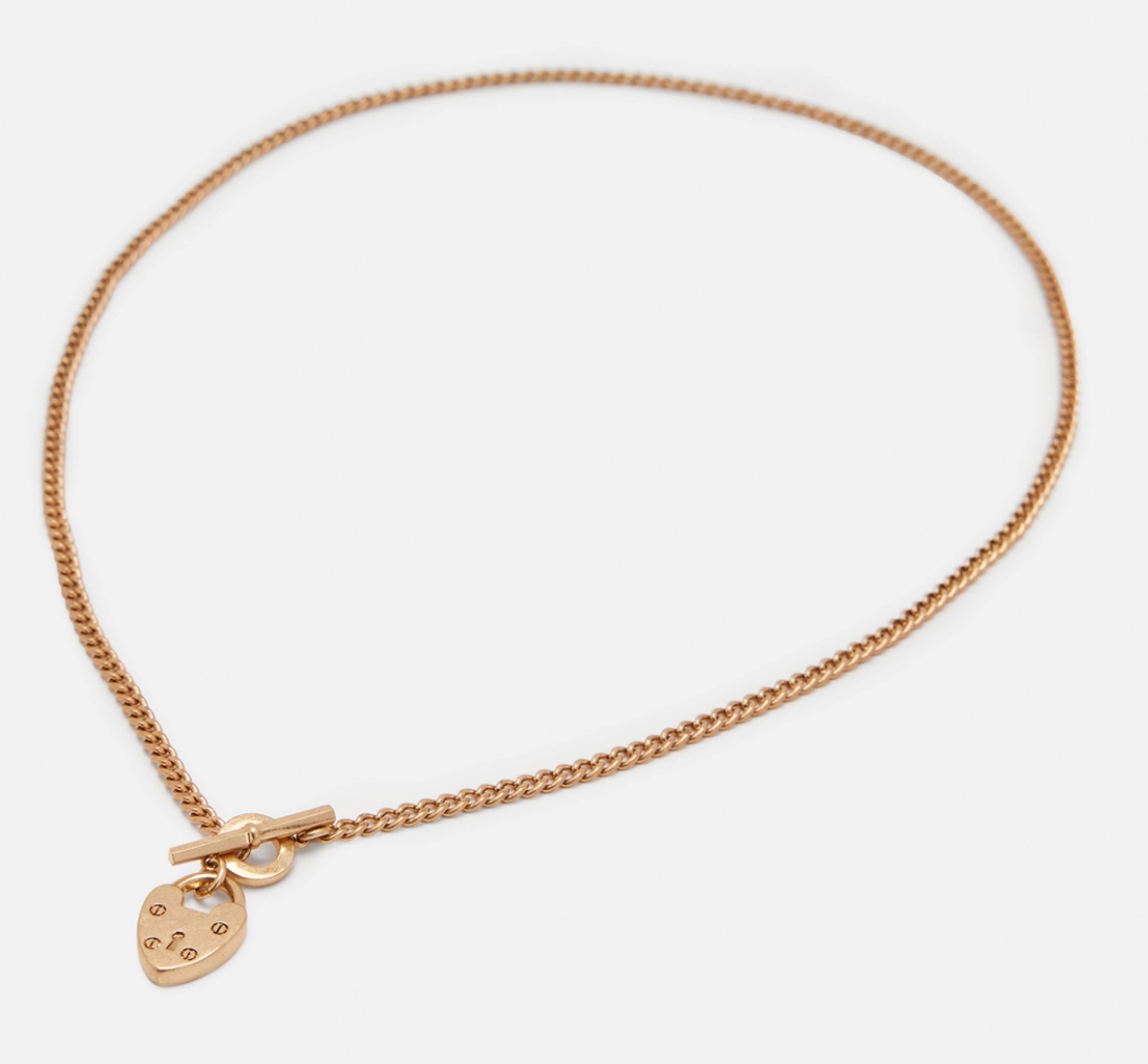 Heartlock Gold-Tone Toggle Necklace