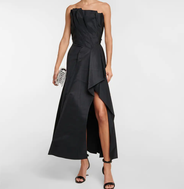 Alexander McQueen Pleated Faille Gown