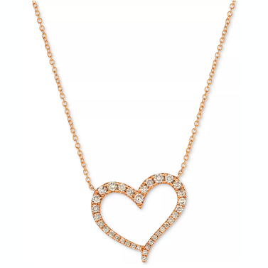 Le Vian Strawberry and Nude Diamond 18" Pendant Necklace
