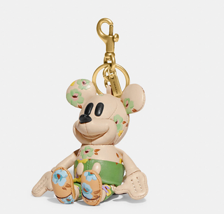 Mickey Mouse Bag Charm With Floral Print