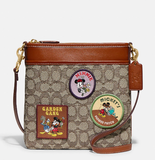 Kitt Messenger Crossbody In Signature Textile Jacquard With Patches