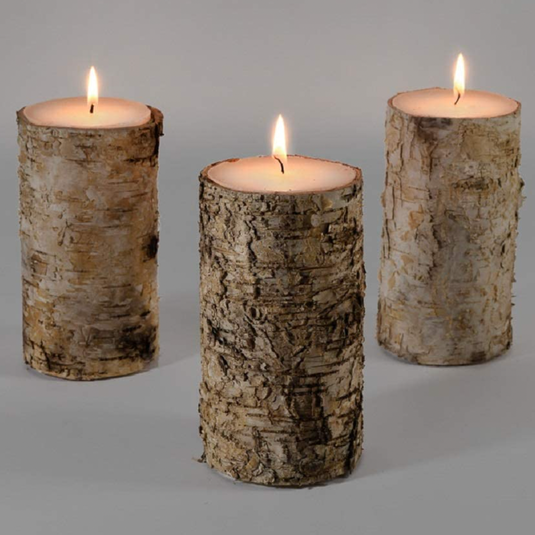Serene Spaces Living Birch Bark Candle
