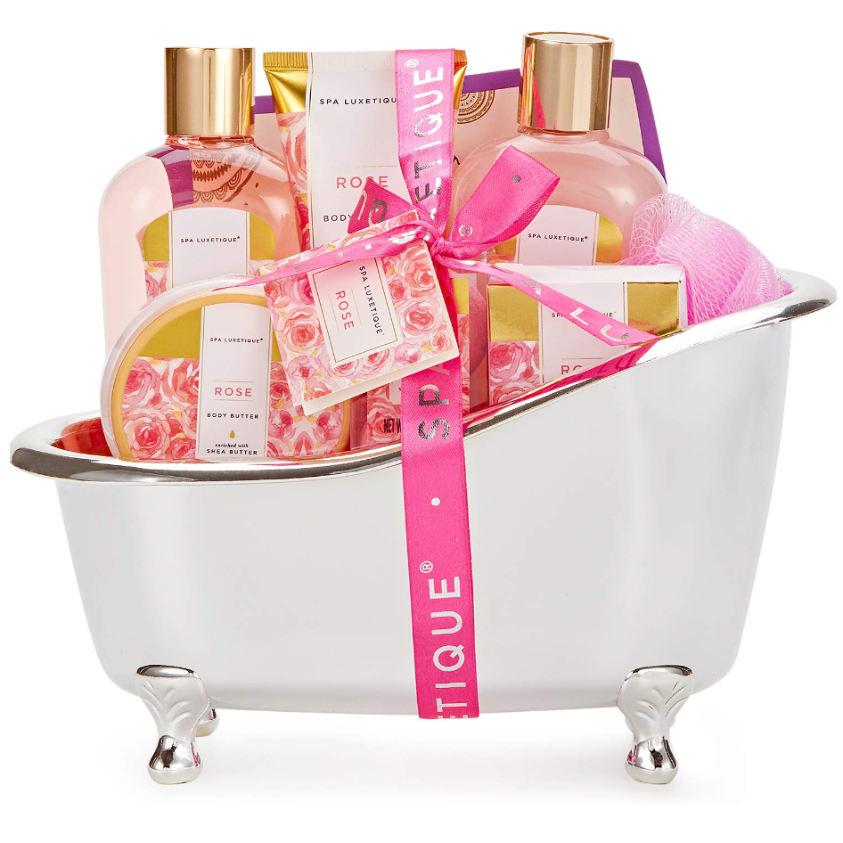 Spa Luxetique Rose Bath Gift Basket