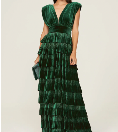 Emerald Velvet Gown