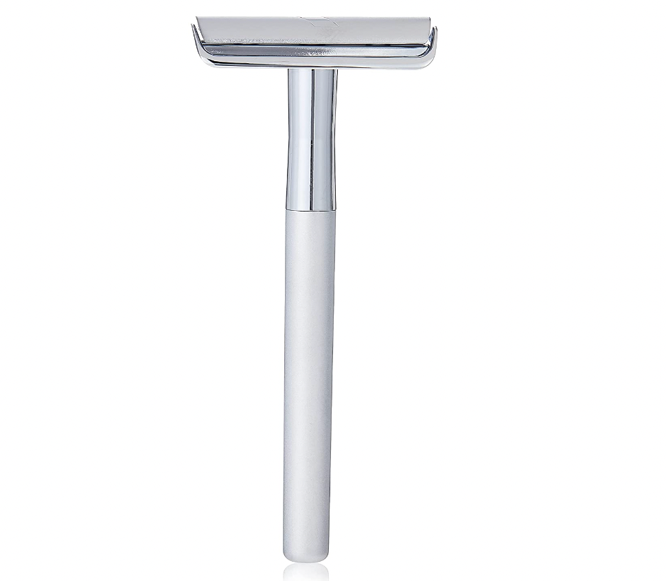 Bevel Safety Razor with Brass Weighted Handle