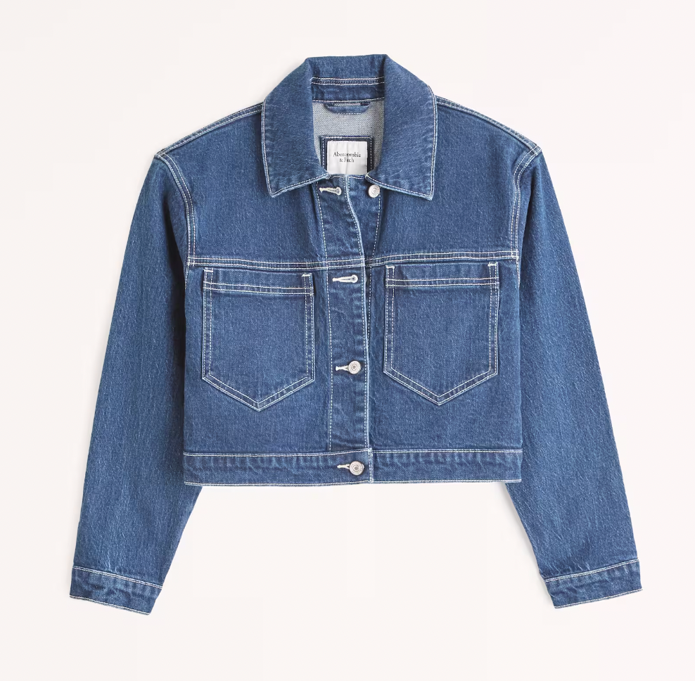 Abercrombie and Fitch Cropped Denim Jacket