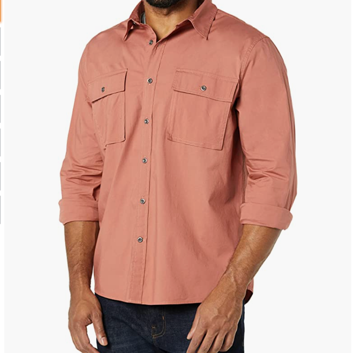Goodthreads Men's Slim-Fit Long-Sleeve Two-Pocket Utility Shirt