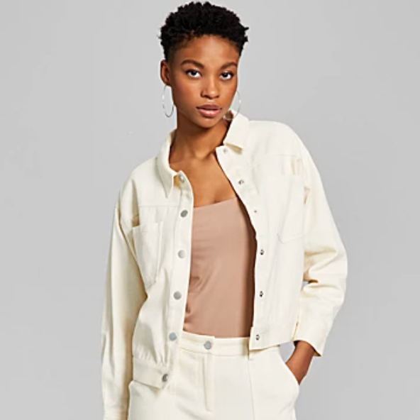 And Now This Women's Drop Shoulder Cargo Jacket