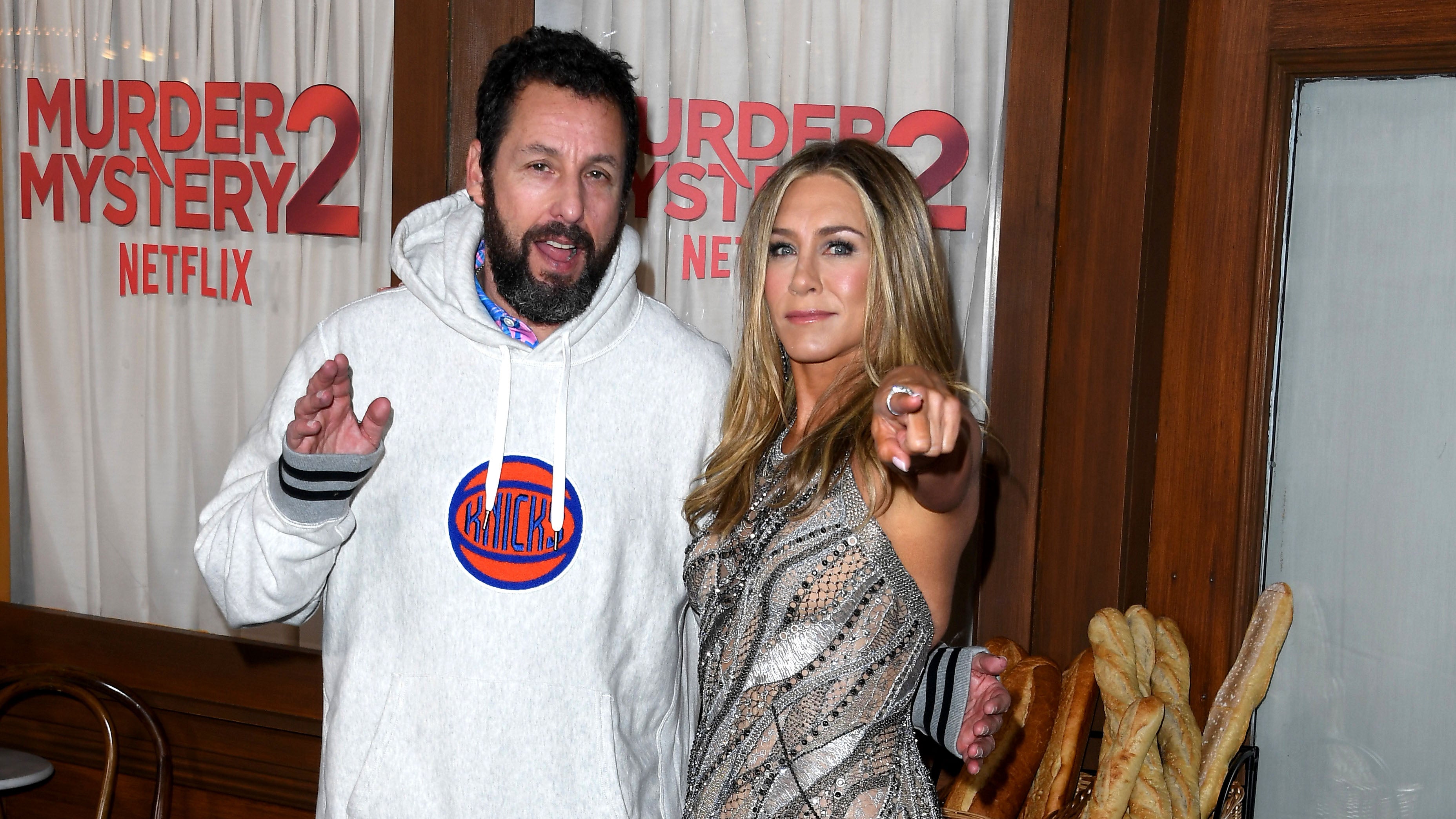 Jennifer Aniston Spotted Promoting Film 'Murder Mystery': Photos