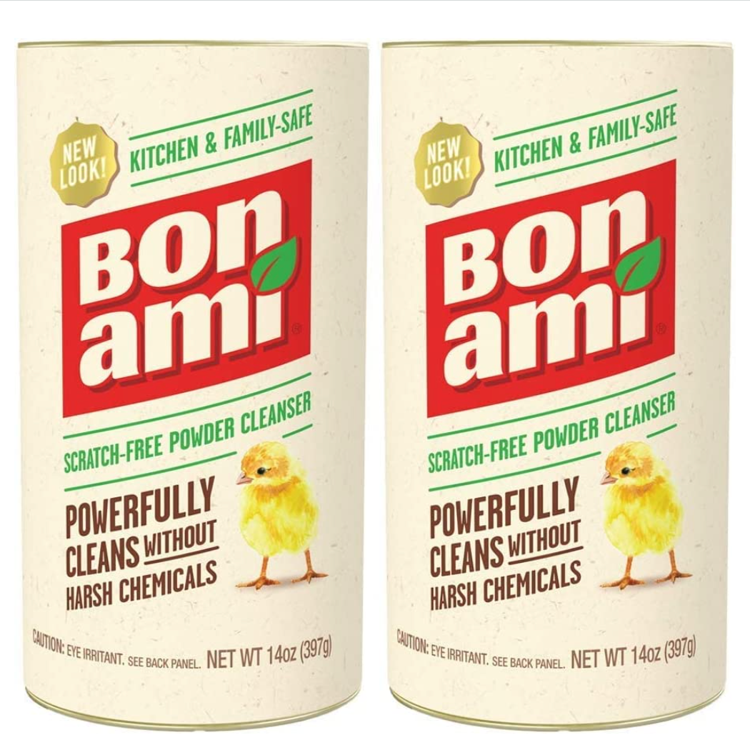 Bon Ami Powder Cleanser for Kitchens and Bathrooms - Two Pack
