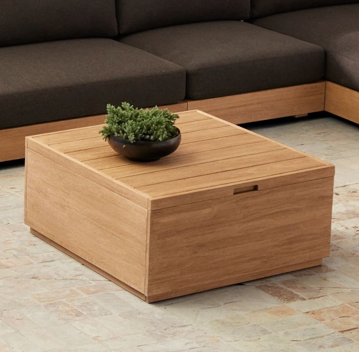 Volume Outdoor Square Storage Coffee Table