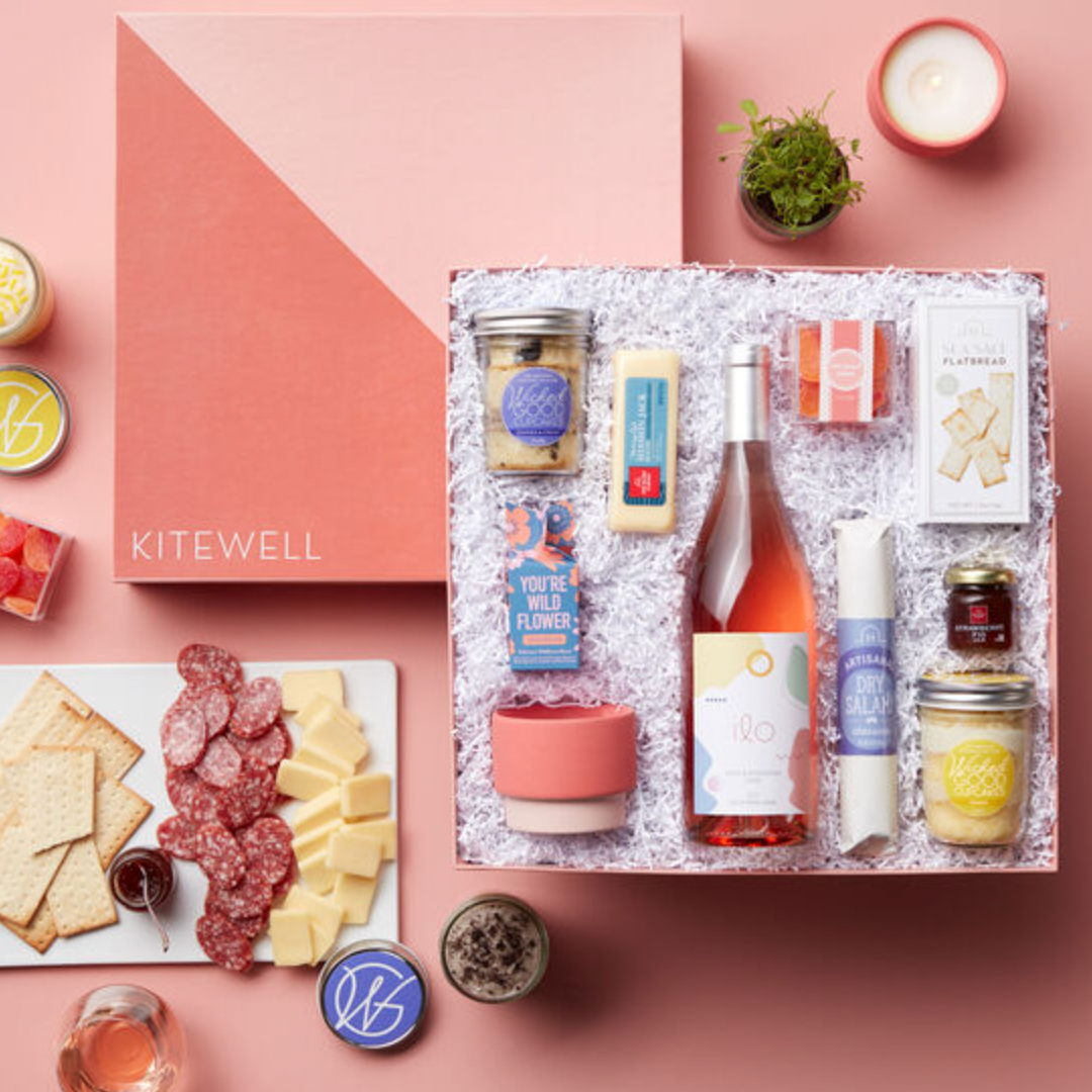 Hickory Farms Blooms & Bites Wine Gift Box