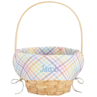Let's Make Memories Personalized Wicker Easter Basket