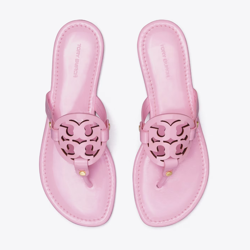 Top 41+ imagen pink tory burch miller sandals - Thcshoanghoatham-badinh ...
