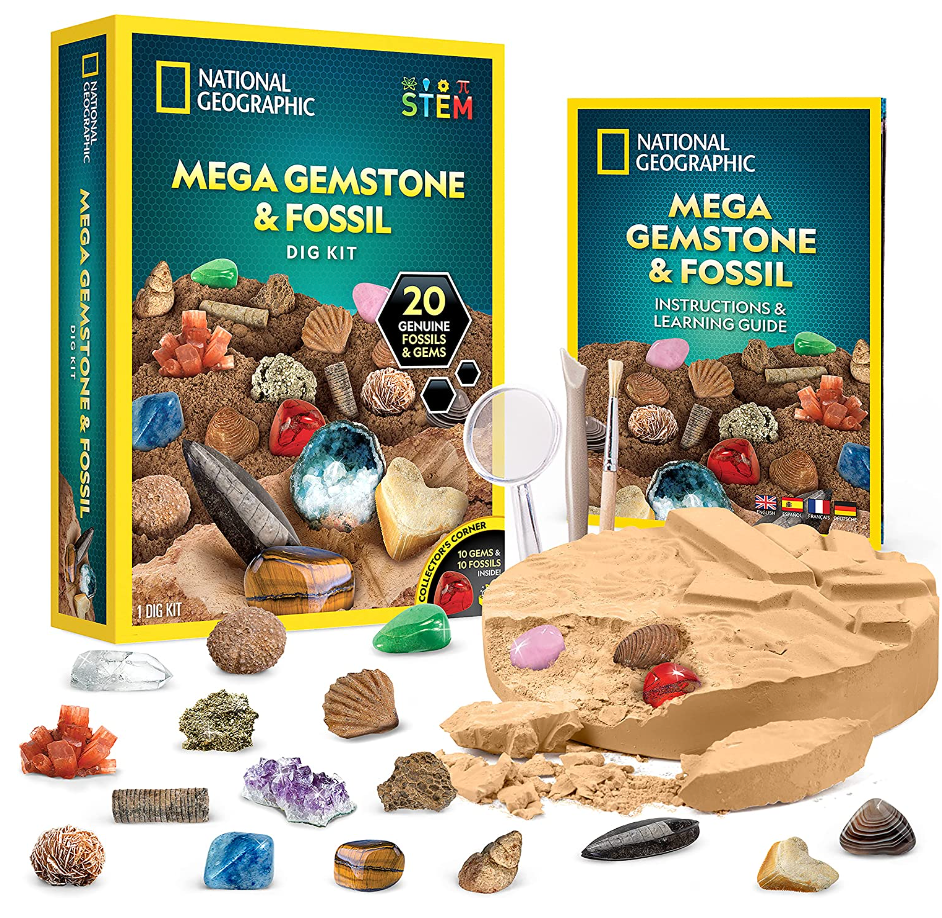National Geographic Mega Fossil and Gemstone Dig Kits