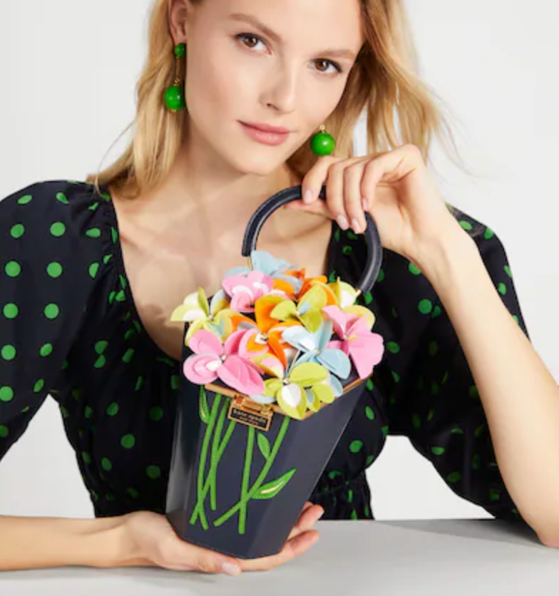 In Bloom Embellished 3D Bouquet Top-handle Bag
