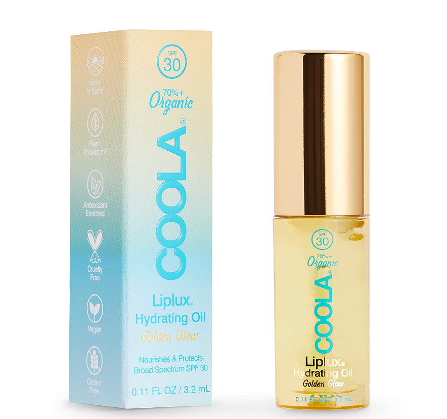 COOLA Organic Liplux Lip Oil And Lip Gloss Sunscreen With SPF 30