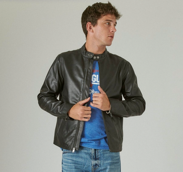 Lucky Brand Clean Leather Bonneville Jacket