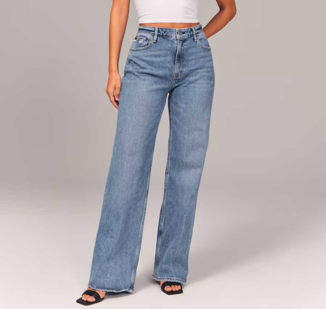 Abercrombie and Fitch Curve Love High Rise 90s Relaxed Jean
