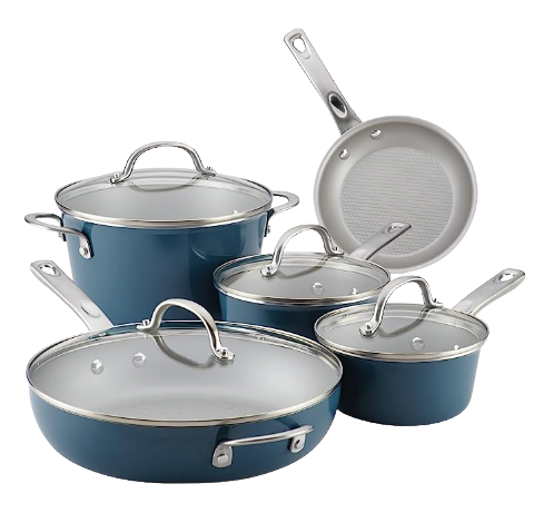 Ayesha Curry 9-Piece Nonstick Cookware Pots and Pans Set
