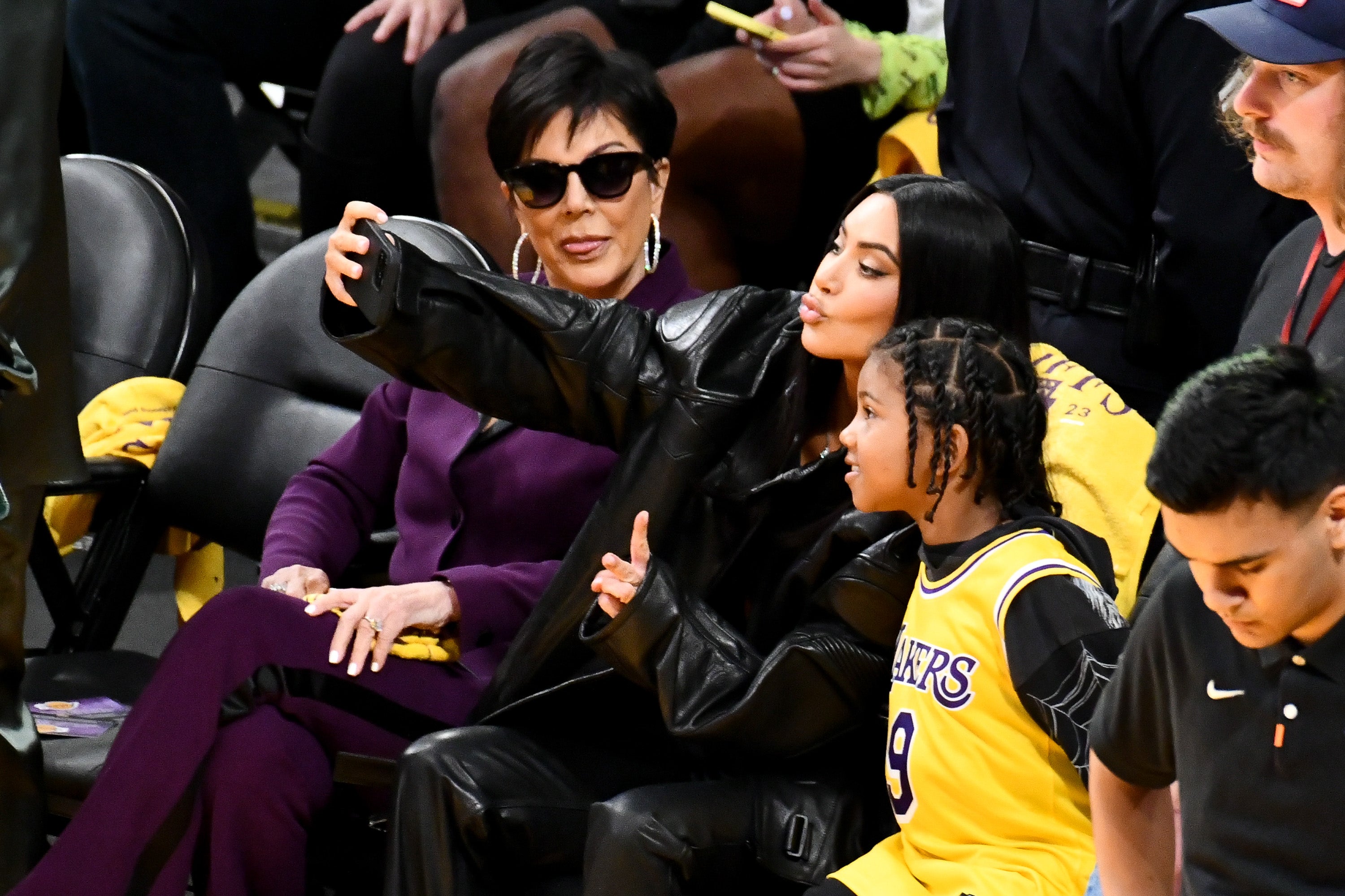 Kim Kardashian Wears Baggy Jeans to 2 Lakers Games