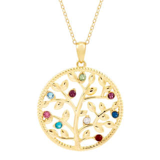 Eve's Addiction Custom Birthstone Family Tree Necklace
