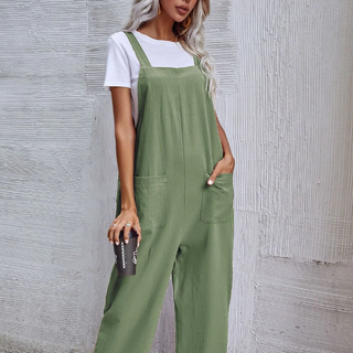 SHEIN Unity Dual Pocket Solid Overall Jumpsuit Without Tee