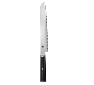 Miyabi Kaizen Bread Knife, Medium, Black with Red Accent