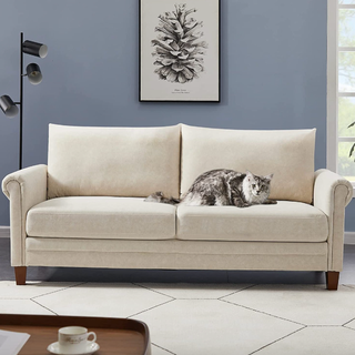 Hutwife Velvet Mid-Century Sofa Couch