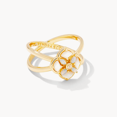 Dira Stone Gold Double Band Ring