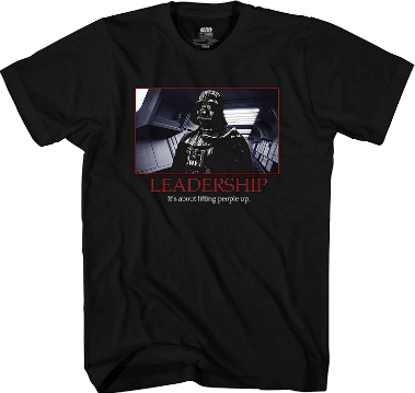 STAR WARS Darth Vader Leadership Motivational Poster Mens T-Shirt