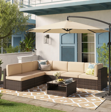 Zipcode Deisgn Wicker 6-Person Seating Group with Cushions