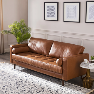 Mercury Row Apgar 88.5" Leather Sofa
