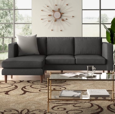 AllModern Aaron 2-Piece Upholstered Sectional