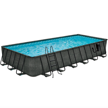 Funsicle 24'x12'x52" Oasis Rectangle Outdoor Above Ground Swimming Pool
