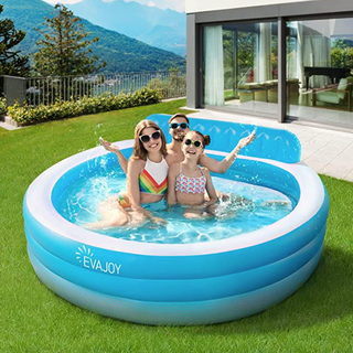 Evajoy Inflatable Pool with Bench