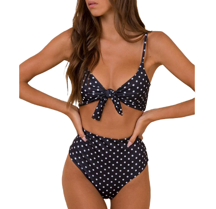 Blooming Jelly Tie Knot High Rise Two Piece Swimsuit