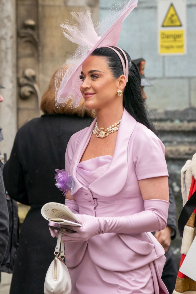 Katy Perry Looks Pretty in Purple for the Coronation of King Charles III: See Her Look | Entertainment Tonight