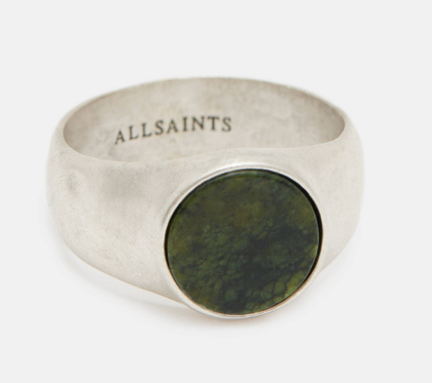 Allsaints Ryker Sterling Silver Stone Ring
