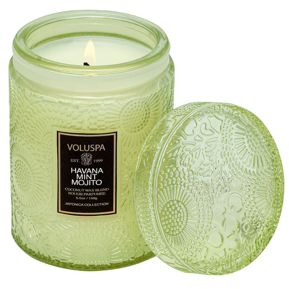 Voluspa Mini Havana Mint Mojito Glass Jar Candle