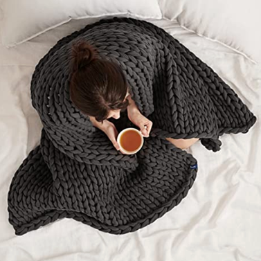 Bearaby Napper Organic Hand-Knit Weighted Blanket