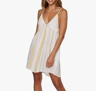 O'NEILL Women's Spaghetti Strap V-Neck Short Length Beach Cover Up Dress