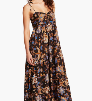 Seafolly Silk Road Paisley Cotton Blend Midi Cover-Up Sundress