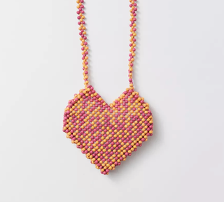 UO Heart Beaded Crossbody Bag