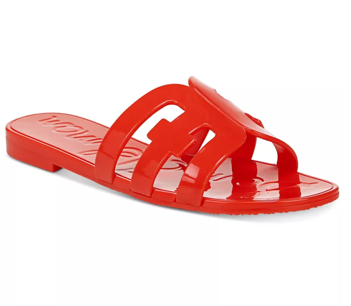 Sam Edelman Women's Bay Logo Emblem Jelly Slide Sandals