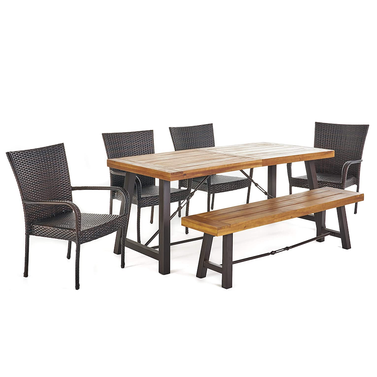 Christopher Knight Home Outdoor Acacia Wood Dining Set