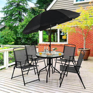 Yairet Round 4-Person Outdoor Dining Set