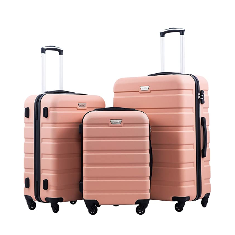 Coolife Luggage 3 Piece Set Suitcase